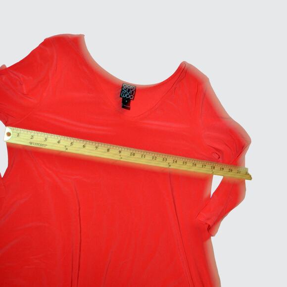 Clara Sun Woo Small Women's Red asymmetric hem blouse - Picture 2 of 6